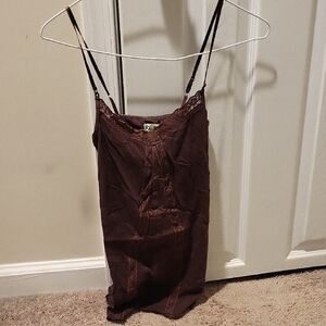 Hollister Chocolate Brown Lace-Trim Camisole